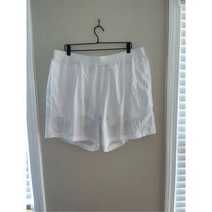 Men’s 4 Laps White Athletic Shorts XXL Recycled